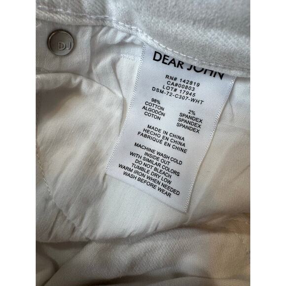 Dear John white denim Jean shorts, Size 31 - Picture 3 of 10